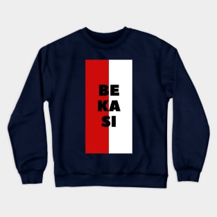 Bekasi City in Indonesian Flag Vertical Crewneck Sweatshirt